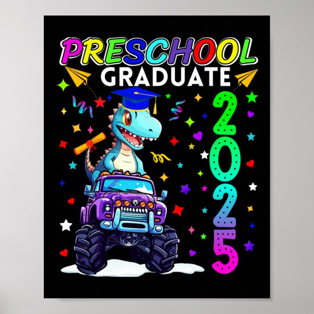 Póster Graduación preescolar 2025 Graduado preescolar T-r (Frente)
