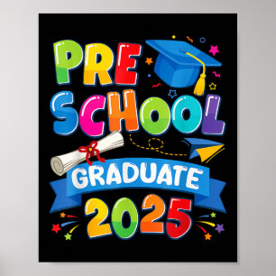 Póster Graduación preescolar 2025 Niños de pregrado