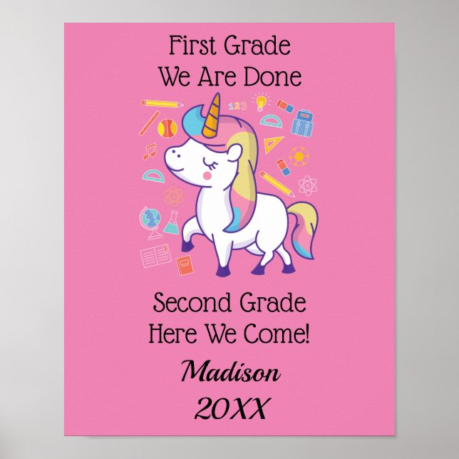 Póster Graduación primaria en jardines de infancia preesc (Frente)