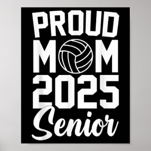 Póster Graduación secundaria de Volleyball Mom 2025