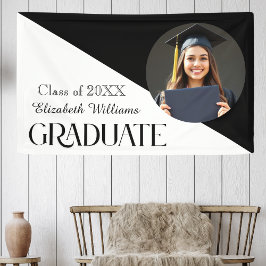 Póster Graduación simple en blanco y negro