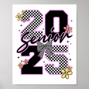 Póster Graduación Superior 2025 Coquette Bow Graduate Wom