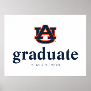Póster Graduación universitaria de Auburn Auburn Tigers
