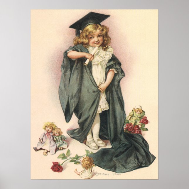Póster Graduación Vintage, ¡Felicitaciones Graduados! (Frente)