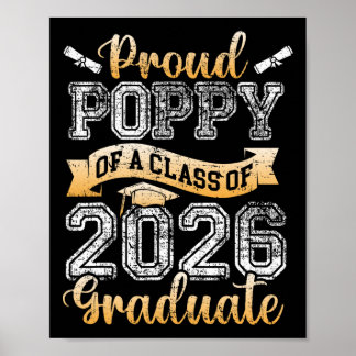 Póster Graduada Orgullosa Amapola De Una Cl 2026 Graduaci