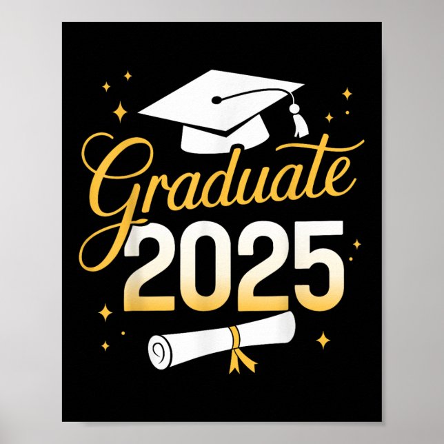 Póster Graduado 2025 Para La Graduación De 2025 (Frente)