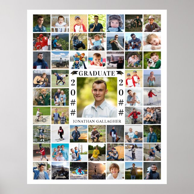 Póster Graduado 55 Fotos Recuerdo (Frente)