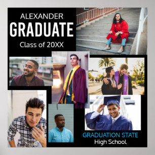 Póster Graduado Clase de Collage de fotos Personalizado 5