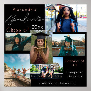 Póster Graduado Clase de Collage de fotos Universitario 3