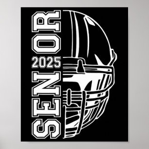 Póster Graduado Clase Superior De 2025 Graduación Fútbol