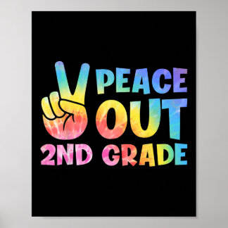 Póster Graduado de 2º Grado 2024 Feliz Último Día De Scho