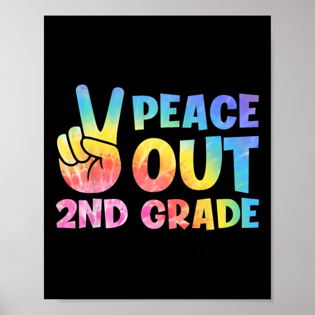 Póster Graduado de 2º Grado 2024 Feliz Último Día De Scho (Frente)