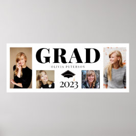 Póster Graduado de collage de fotos de 2023