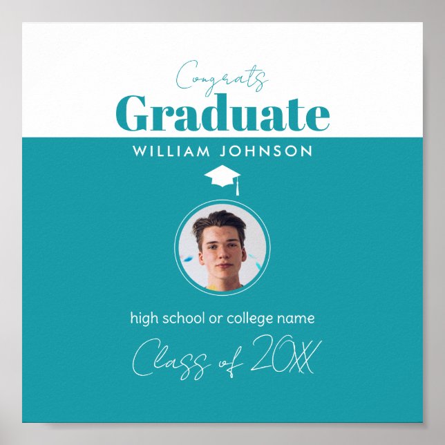 Póster Graduado de Congrats, Clase de 2023 (Frente)