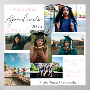 Póster Graduado de la clase de la foto universitaria 3 - 