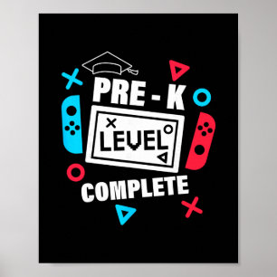 Póster Graduado de nivel preescolar último día de la escu