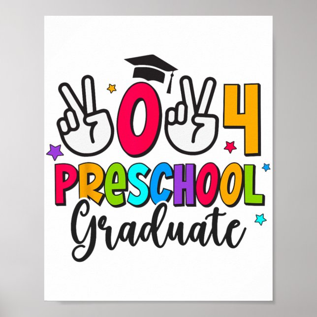 Póster Graduado De Preescolar El Último Día De Graduación (Frente)