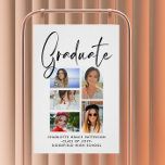 Póster Graduado Elegante Script Multifoto Graduado<br><div class="desc">Elegante Poster de Graduados de Graduación Multifoto con Script,  presenta cinco de tus fotos favoritas de tu graduado universitario o de secundaria con el rápido y moderno guión de caligrafía negra "Graduado". Regalos de graduación simples,  elegantes y elegantes. Creado por ©Evco Studio www.zazzle.com/store/evcostudio</div>