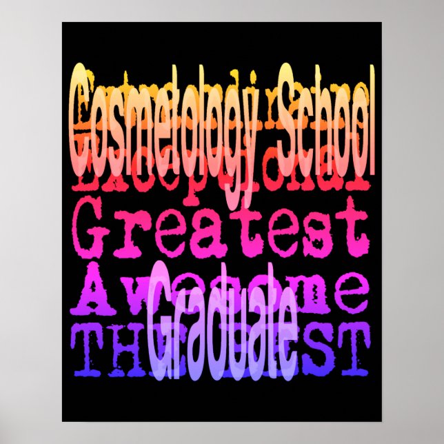 Póster Graduado Extraordinario de la Escuela de Cosmetolo (Frente)