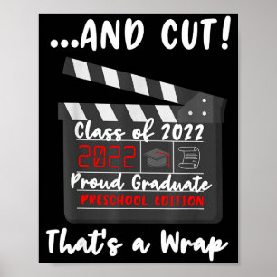 Póster Graduado orgulloso de preescolar divertido pre-k p