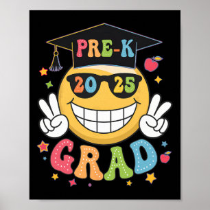 Póster Graduado Pre-k Groovy Feliz Graduación Cl De 2025