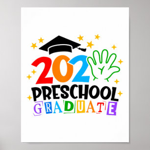 Póster Graduado Preescolar 2025 Graduación Cl De 2025 Niñ