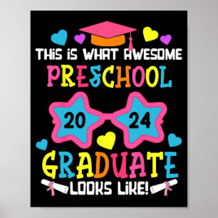 Póster Graduado Preescolar Parece Graduación De La Cl 202