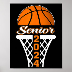 Póster Graduado Superior 2024 Graduado de Baloncesto de 2