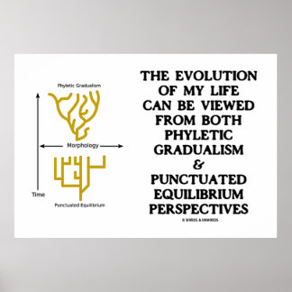 Póster Gradualismo filético de la evolución Equilibrio pu