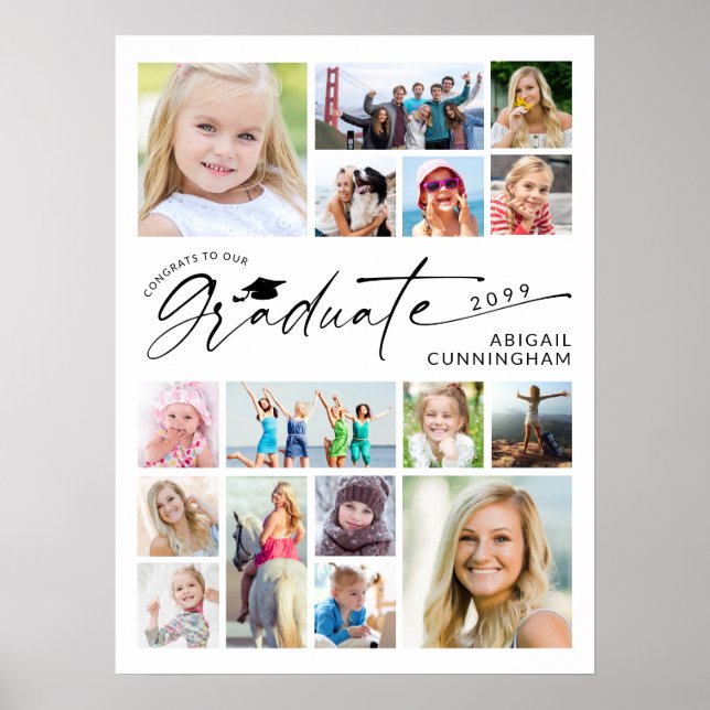 Póster Graduate 16 Photo Memory Board (Frente)