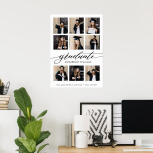 Póster Graduate Photo Collage Keepsake 