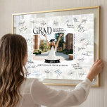 Póster Graduation Guest Signing Grad Photo Keepsake Gift<br><div class="desc">Celebrate your graduate’s milestone with this Personalized Graduation Photo Collage Signing Poster. Designed to honor the memories, achievements, and friendships of the graduating class, this layout features a main graduate photo in the center surrounded by a photo collage background with a subtle white overlay that highlights favorite moments and cherished...</div>