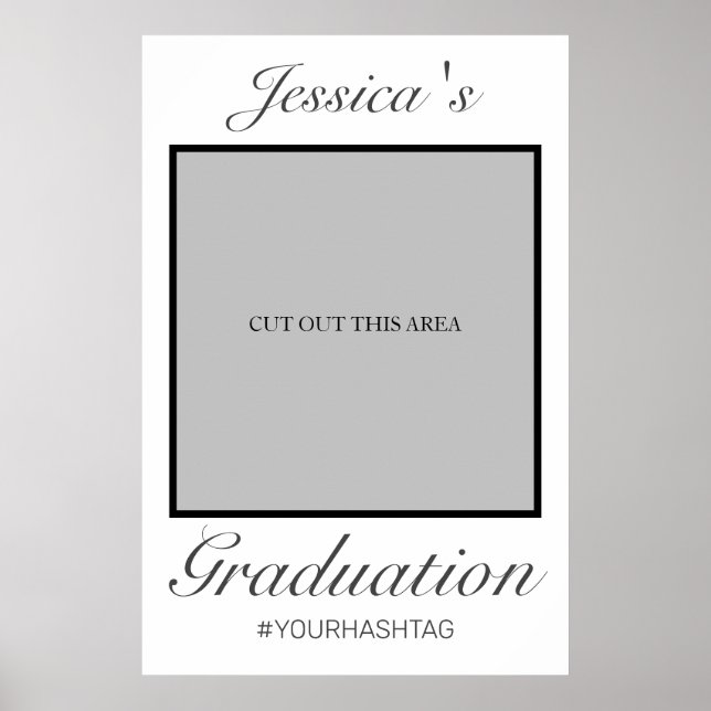 Póster Graduation Photo Prop Frame Modern Minimalist (Frente)