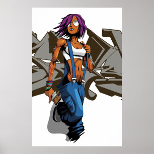 Póster Graf del gris de Paintgurl