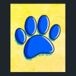 Póster Graffiti Art Dog Paw Print<br><div class="desc">Grafiti de arte callejero,  papel de perro. posters personalizados. Idea de regalo para los amantes del perro de todas las edades.</div>