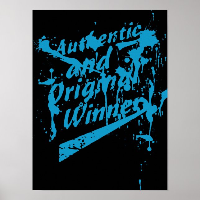 Póster Graffiti auténtico original ganador salpicadura de (Frente)