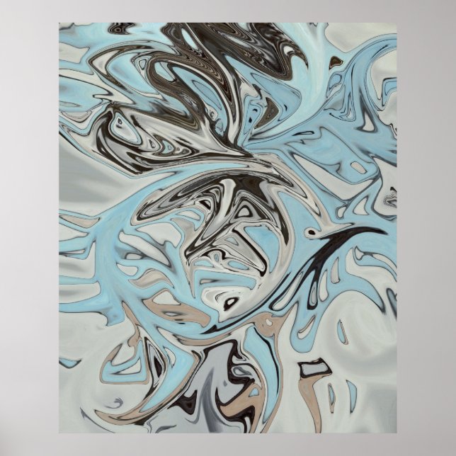 Póster graffiti azul (Frente)