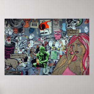Póster Graffiti, Berlín, Alemania