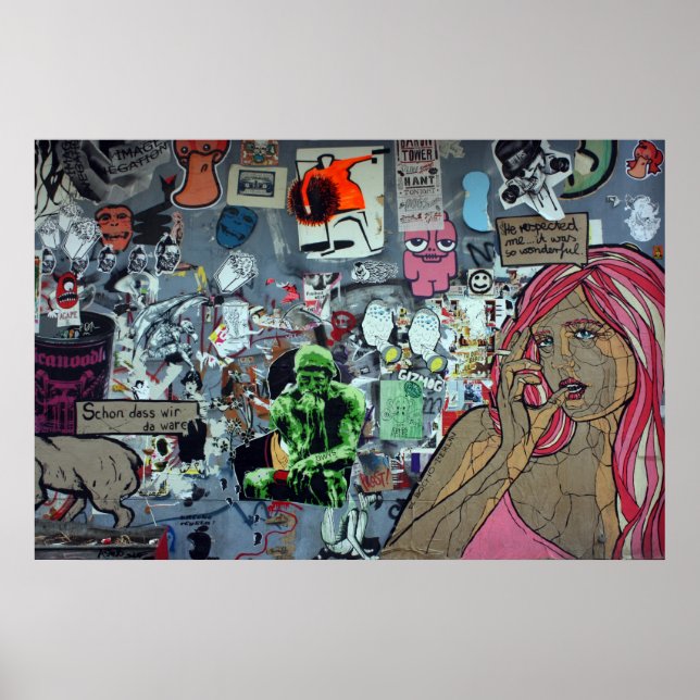 Póster Graffiti, Berlín, Alemania (Frente)