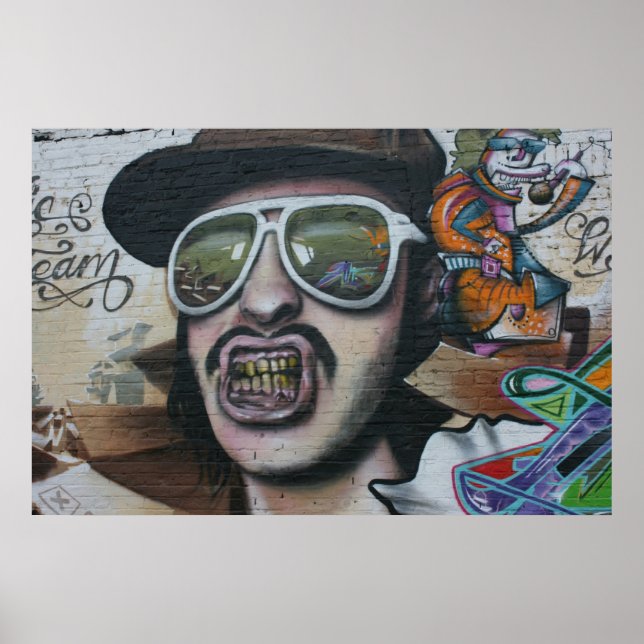 Póster Graffiti, Berlín, Alemania (Frente)