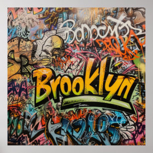 Póster Graffiti Brooklyn