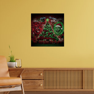 Póster Graffiti Christmas Poster Semi-Gloss