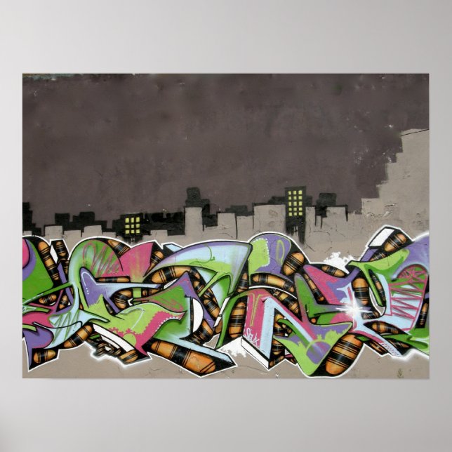 Póster Graffiti - Ciudad en relieve (Frente)