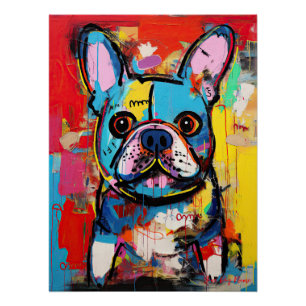 Póster Graffiti de Bulldog francés 03 - Leonardo Abbacchi