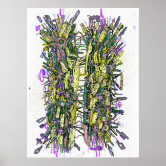 Póster Graffiti de ciberhackers