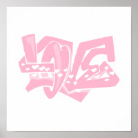 Graffiti de corazón rosa claro