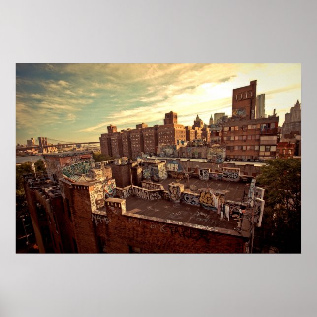 Póster Graffiti de la azotea de Chinatown (Frente)
