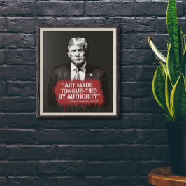 Póster Graffiti de la cita de Shakespeare con canalizació