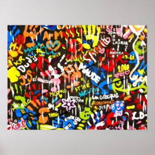 Póster graffiti de premio hoy mejor