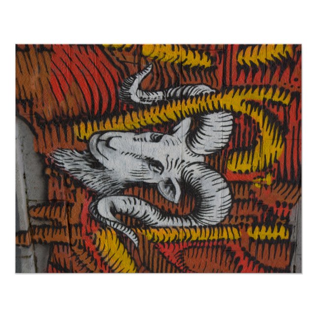 Póster Graffiti del año de la oveja de cabra (Anverso)